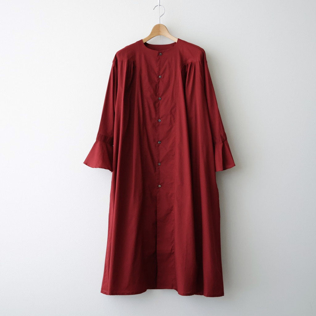 沈黙の音色 Yoke dress #Bordeaux [26F-OP001-CL]