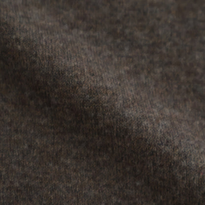 14GG 2PLY PLAIN STITCH COTTON/WOOL/CASHMER CREW-NECK PULLOVER #8600 BROWN [GNSL24542]