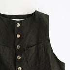 Seasonal Night Poet vest #Moss green [TLF-225-ve001-Ldb]