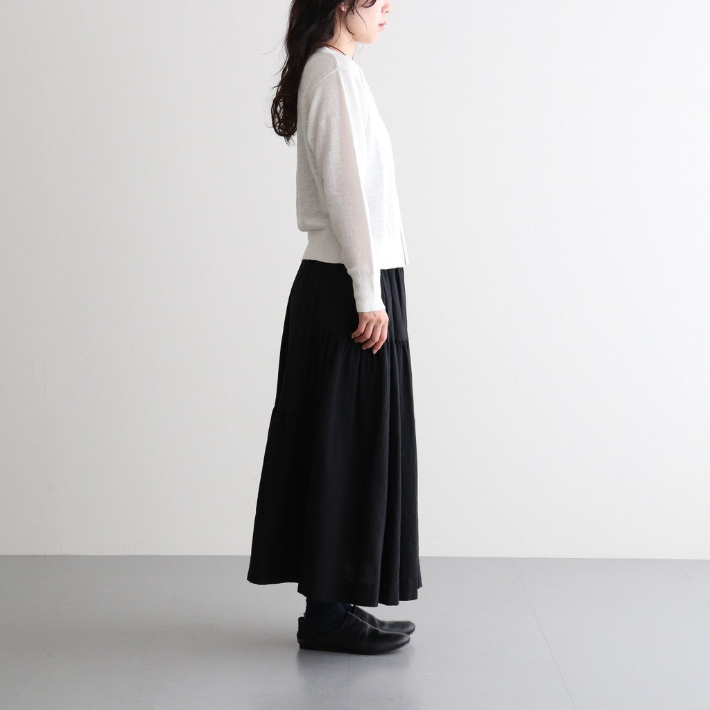 French Pure Linen クルーネックカーディガン #011 オフ [UT262KN001]
