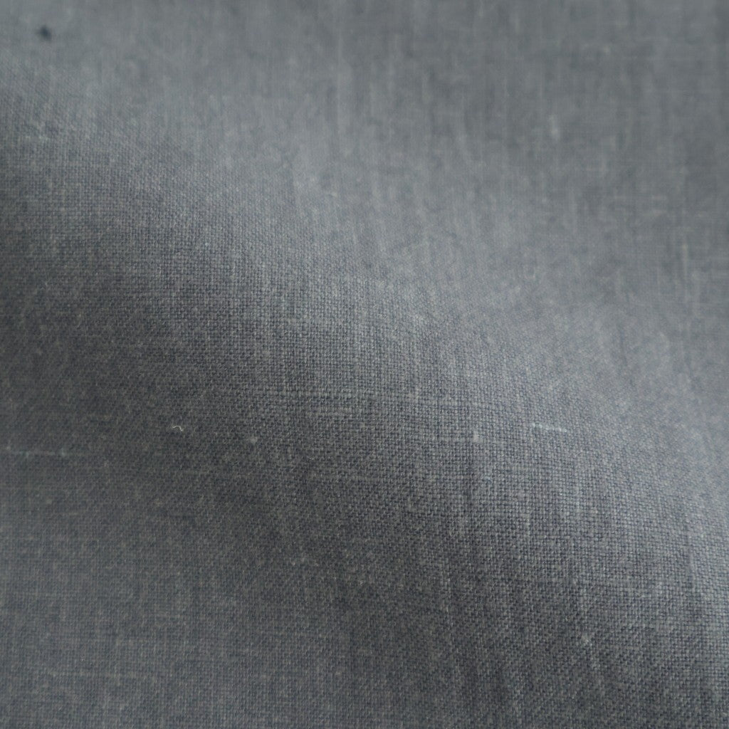 40s FRENCH LINEN DYED CANVAS 2TUCK TAPERED EASY PANTS #9800 CHARCOAL [GNMDS2501FL]