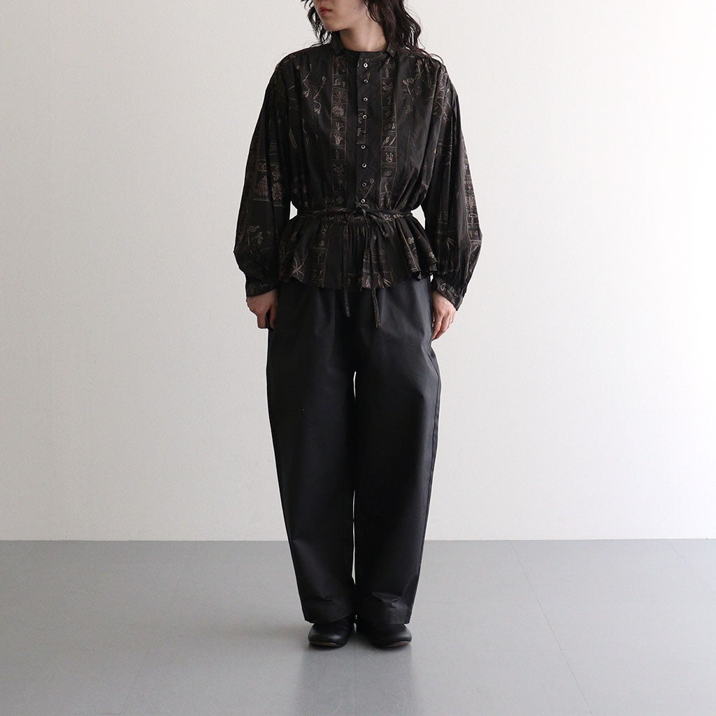 偶然の影：ブラウス #dark brown×beige [13261-09107]