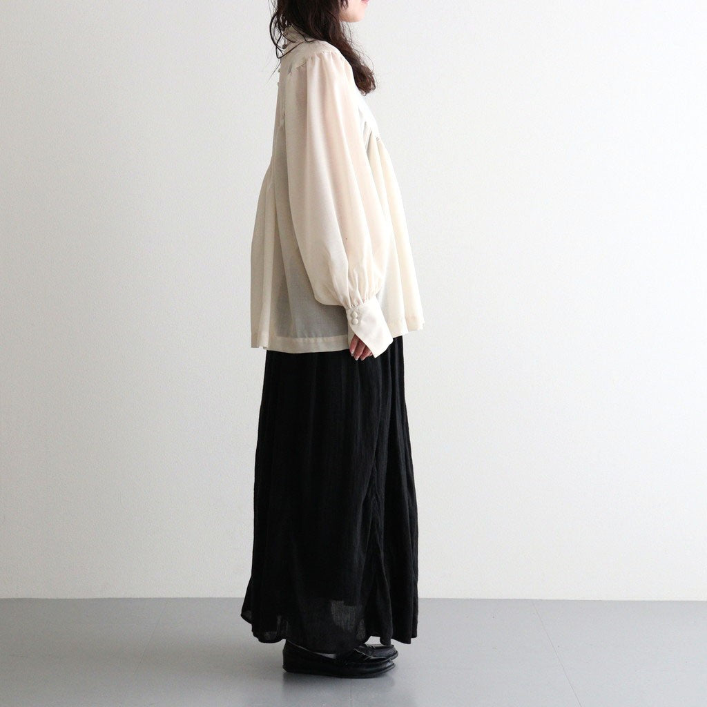 輝かしい影 Stand collar blouse #écru [TLF-226-SH001-em]