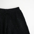 woolen cotton & silk nep wool tweed-knit pants #black tweed [WXFL-UW126]