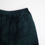 tie-dyed cotton velour flared skirt #navy × pine green [WXFL-UW117]