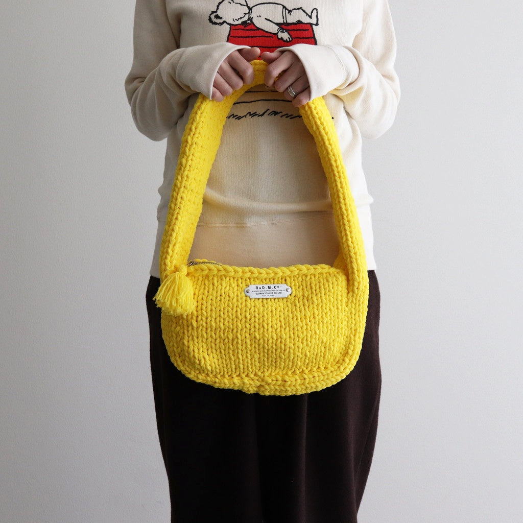 LILLIAN YARN HAND KNIT BODY BAG #yellow [no.6988]