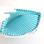 Drawstring bag #GINGHAM TEAL [TMB-1863H]