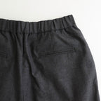 WORSTED SERGE 2TUCK WIDE EASY PANTS #9800 CHARCOAL [GNMDS2502WS]