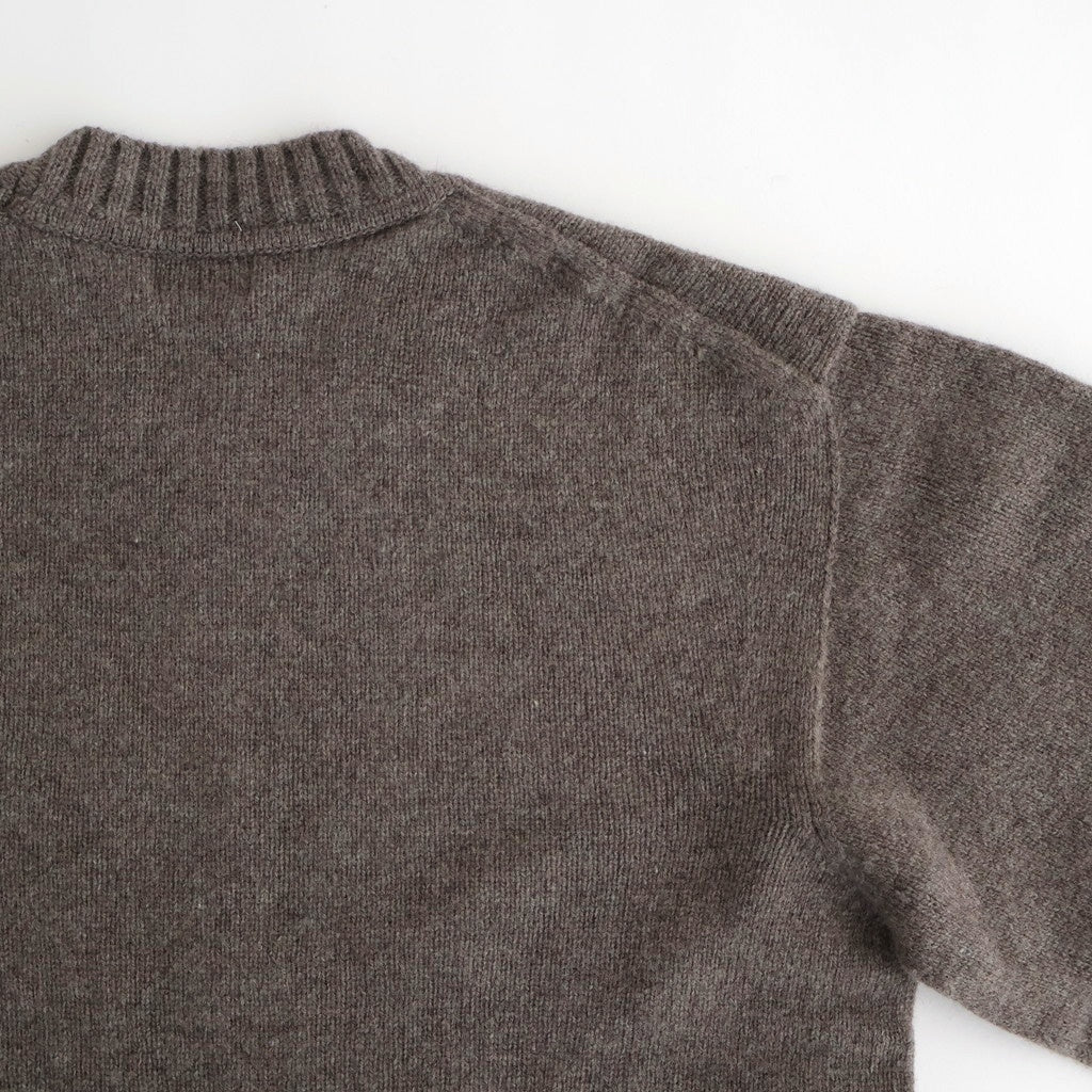 fine lambs wool crew-neck P/O #dark mocha [WVFL-UW117]