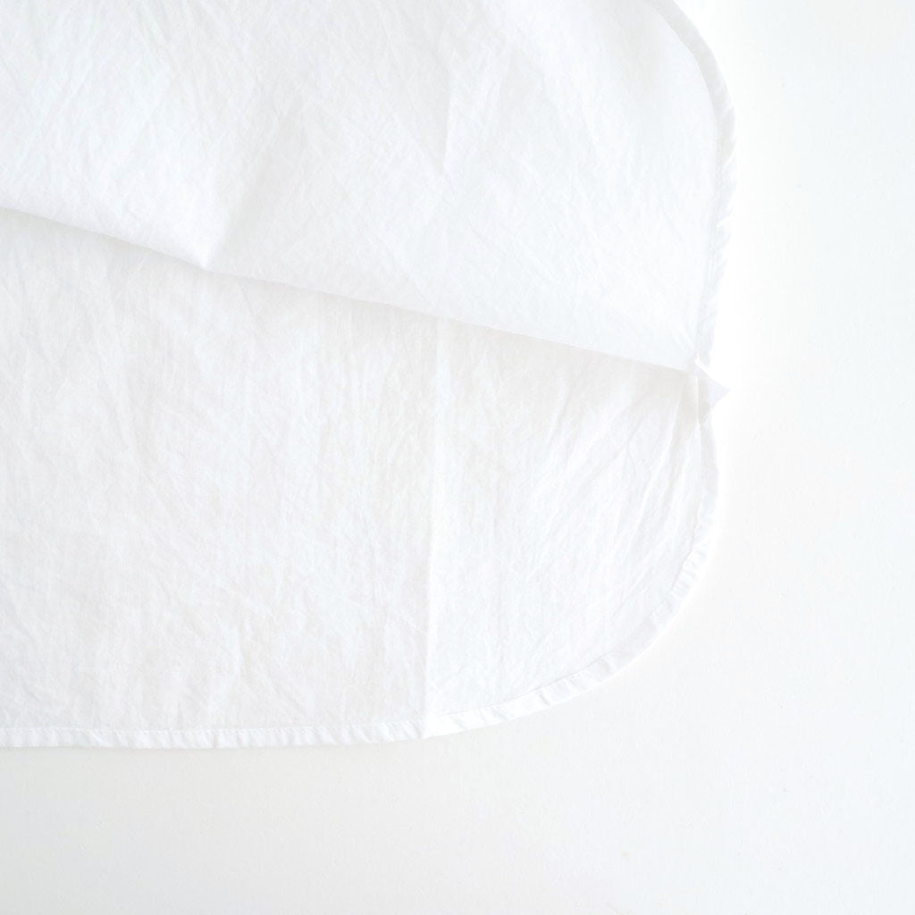 60s ORGANIC CAMBRIC WITH EMB BANDED COLLAR EMB TUNIC #9000 WHITE [NMDS26222]