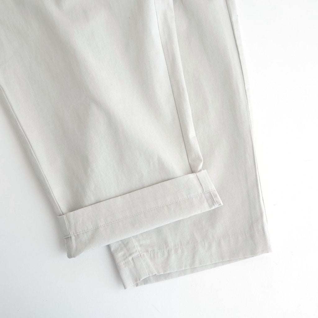 COTTON/LINEN DYED WEATHER 2TUCK TAPERED EASY PANTS #9200 LT.GREY [GNMDS2501CLW]