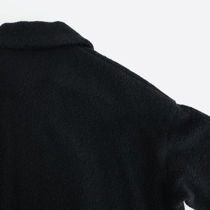 RECYCLE BOA WOOL DOUBLE OVER COAT #9900 BLACK [JNMDS2451]