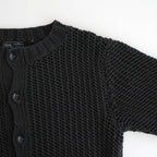 ネパール手編みKNIT クルーネックカーディガン #007 チャコール [PA260KN024]