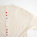 DROP CANDY BUTTON LONG SLEEVE T #Natural [no.8193]