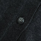 14GG 2PLY PLAIN STITCH COTTON/WOOL/CASHMERE V-NECK CARDIGAN #9800 CHARCOAL [GNSL25531]