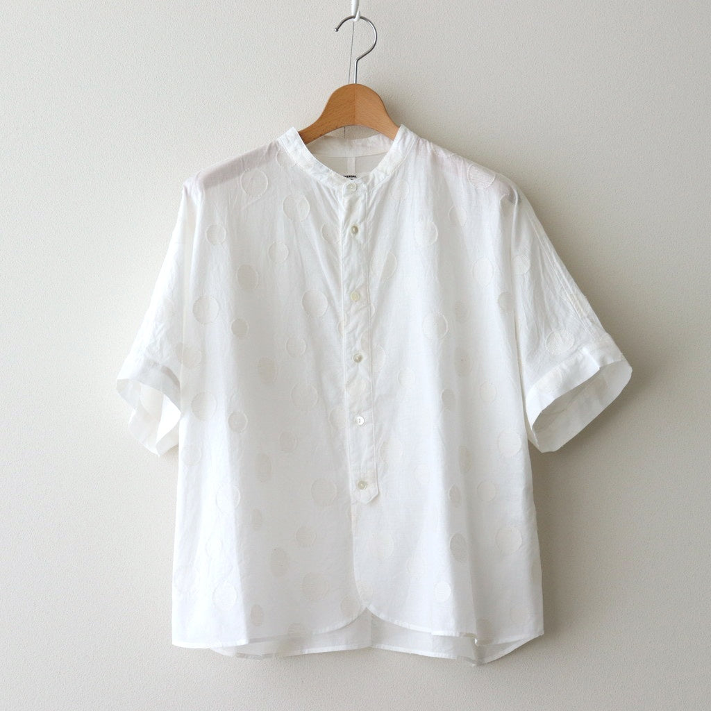 コットンリネンドットジャカードシャツ #シロドット [US242SH024]