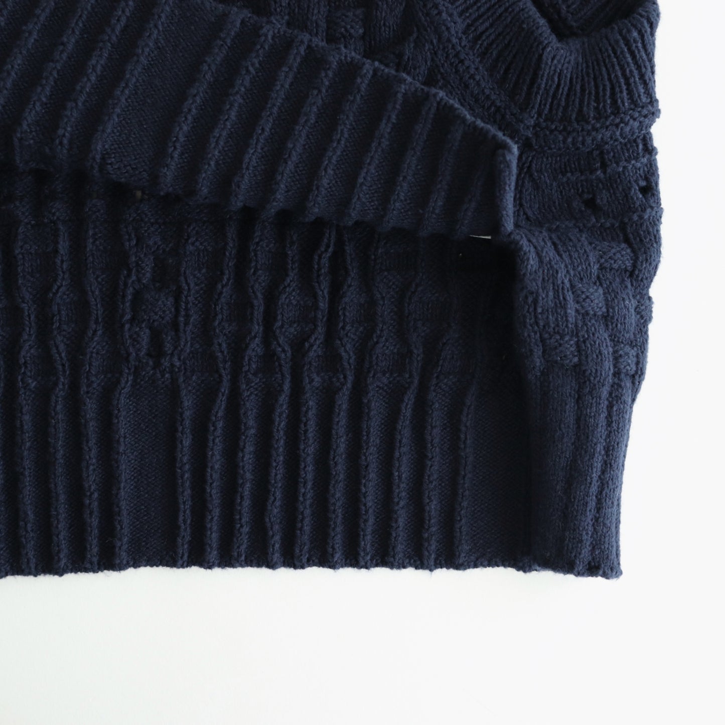 Recycled-Cotton Vest #Navy [oni059]