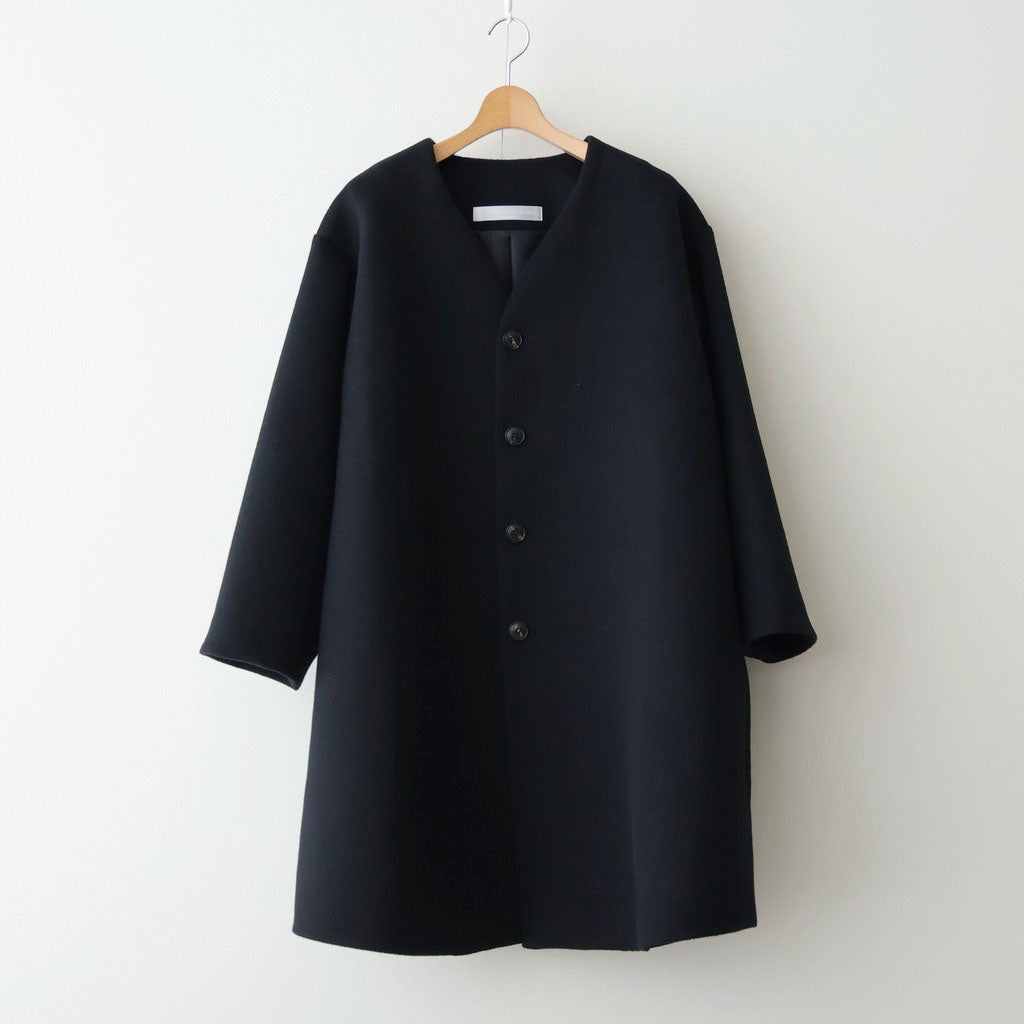 うつくしい沈黙 Collarless long coat #black [TLF-126-co002-FW]