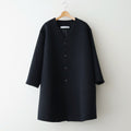 うつくしい沈黙 Collarless long coat #black [TLF-126-co002-FW]