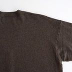 14GG 2PLY PLAIN STITCH COTTON/WOOL/CASHMERE V-NECK CARDIGAN #8600 BROWN [GNSL25531]