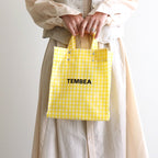 PAPER TOTE SMALL #GINGHAM YELLOW [TMB-2286H]