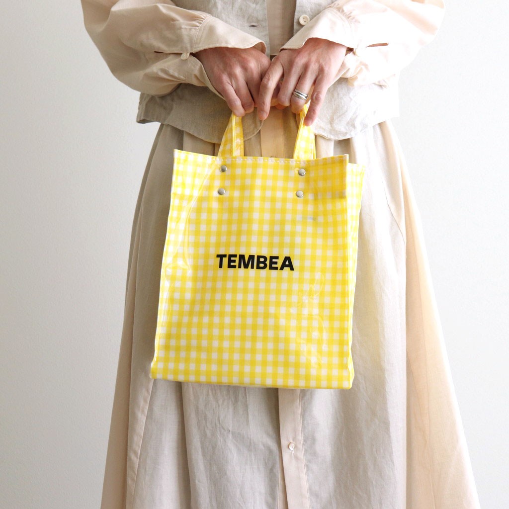 PAPER TOTE SMALL #GINGHAM YELLOW [TMB-2286H]