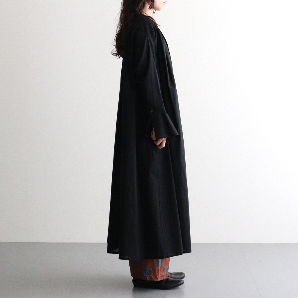 沈黙の音色 Yoke dress #Black [26F-OP001-CL]