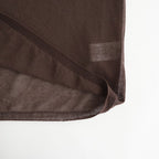 high-twisted cotton sheer knit layered P/O #charcoal brown × mist green [WXSP-UW137]