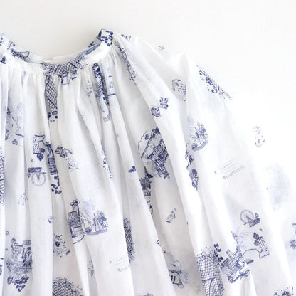 GATHER SMOCK #London Blue Willow [no.7447]