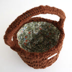 WILD BERRY FIELD HAND KNIT BASCKET #Brown [no.7897]