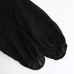 LINEN HEMP SMOCK BLOUSE #Black [no.7421]