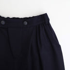 夜色：Tucked pants #dark navy [13251-18113]