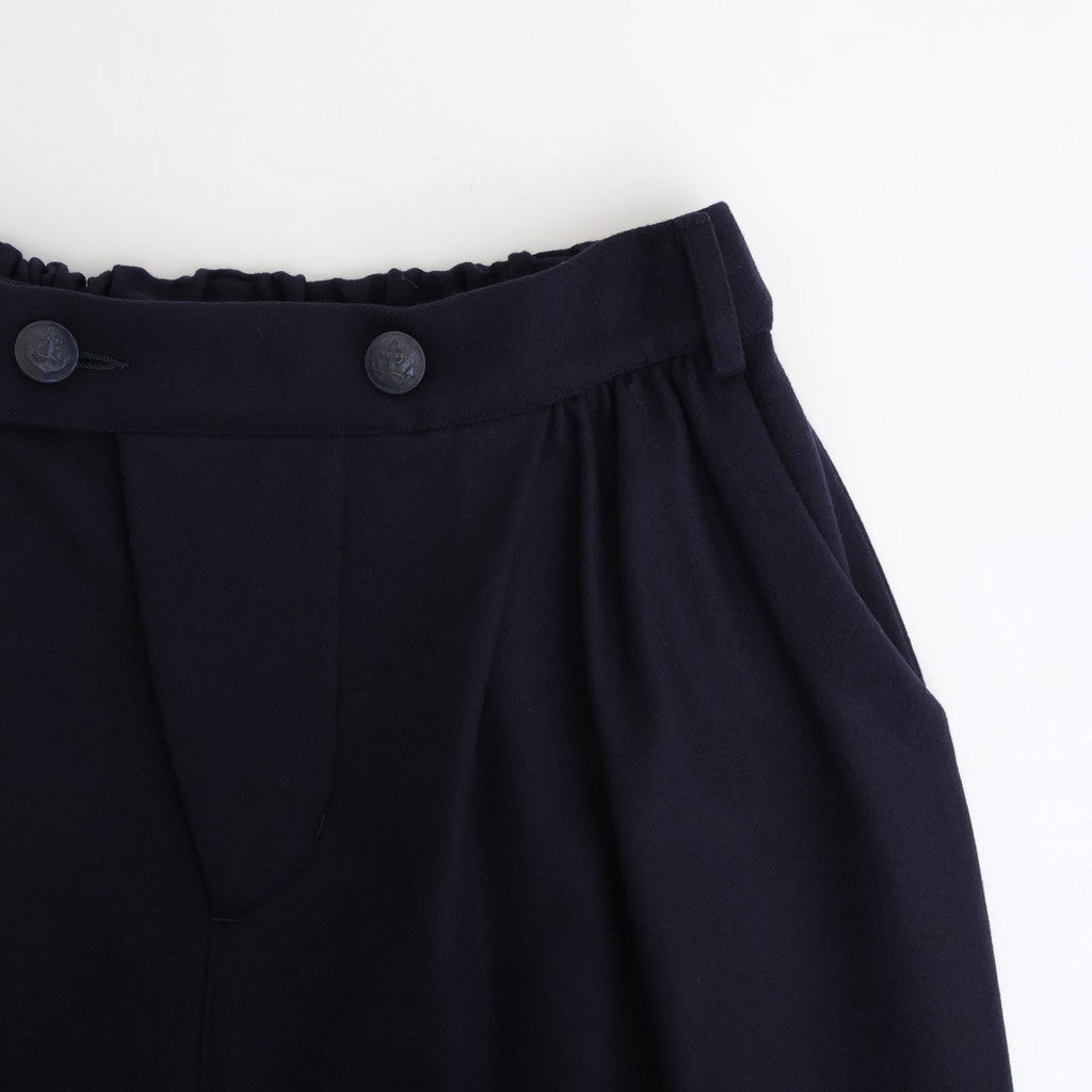 夜色：Tucked pants #dark navy [13251-18113]