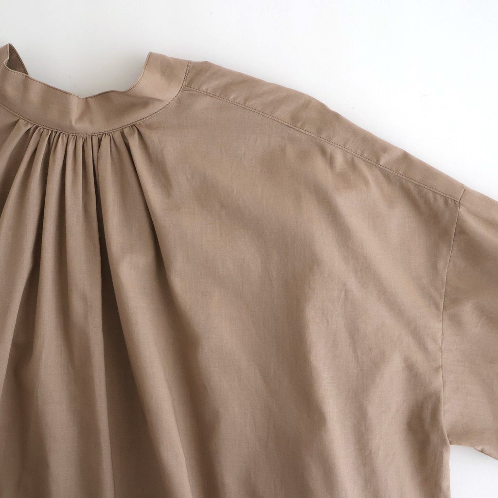 静寂の欠片 Back open garher dress #beige [TLF-126-op001-la]