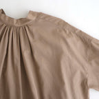 静寂の欠片 Back open garher dress #beige [TLF-126-op001-la]