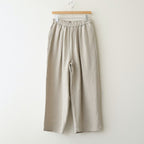 40s FRENCH LINEN DYED CANVAS 2TUCK WIDE EASY PANTS #8200 LINEN [GNMDS2502FL]