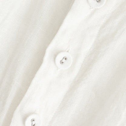 LINEN HEMP SMOCK BLOUSE #Off White [no.7421]