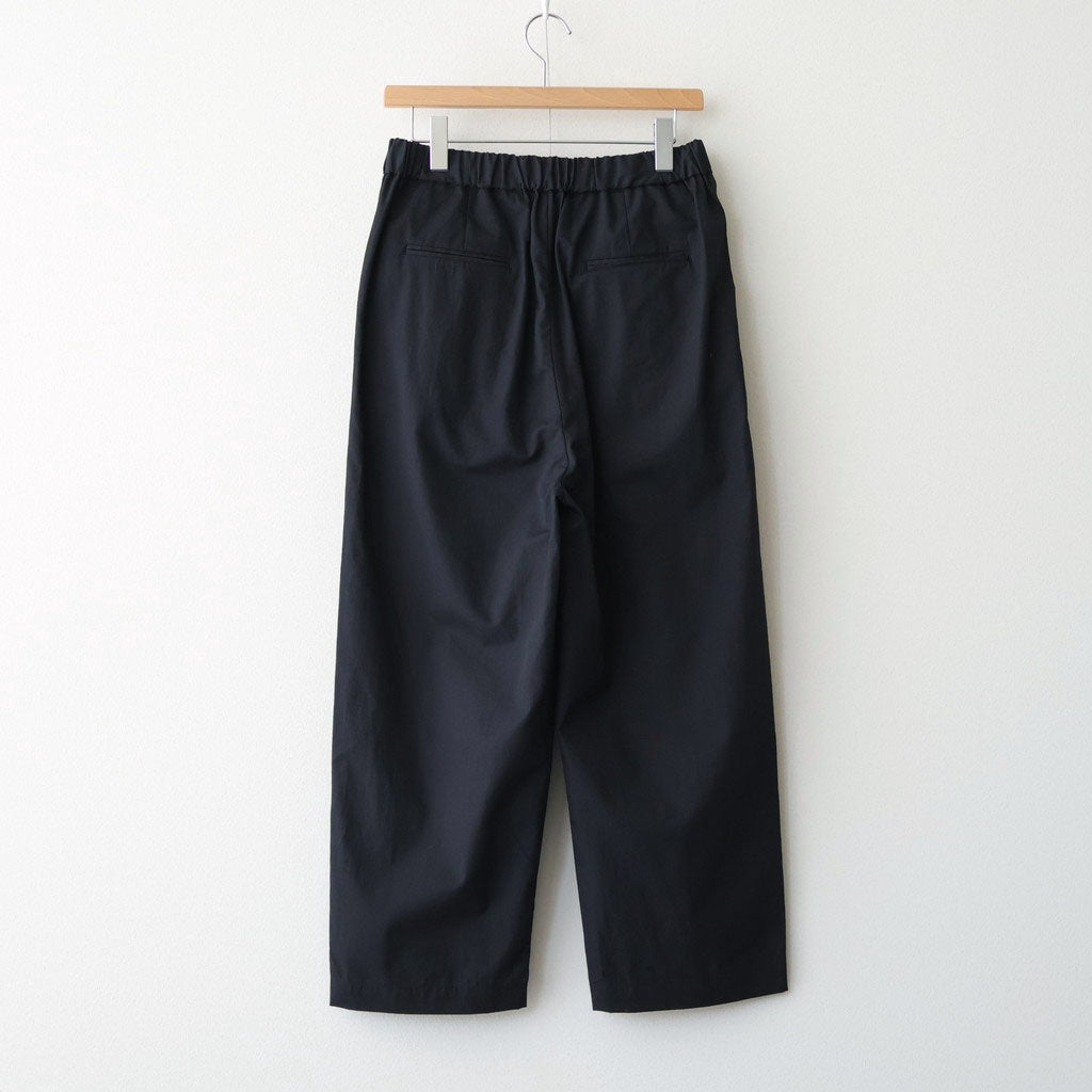 COTTON/LINEN DYED WEATHER 2TUCK TAPERED EASY PANTS #9900 BLACK [GNMDS2501CLW]