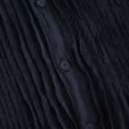 80s ORGANIC VOILE STRIPE (OVERDYE) BANDED SHIRT DRESS WITH MINI PINTUCK #3960 MARINE [NMDS26514D]