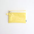 FLAT POUCH MEDIUM #GINGHAM YELLOW [TMB-2565H]