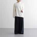 cotton & silk slub yarn bottle-neck P/O #off white [WXSP-UW125]