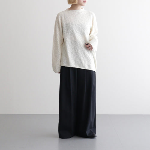 cotton & silk slub yarn bottle-neck P/O #off white [WXSP-UW125]