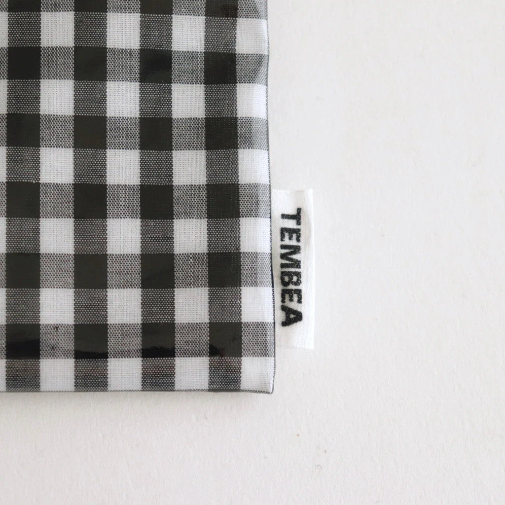 FLAT POUCH SMALL #GINGHAM BLACK [TMB-2310N]