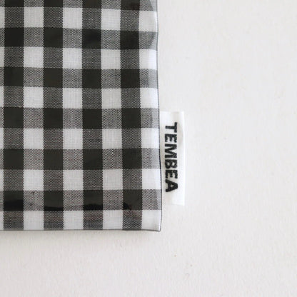 FLAT POUCH SMALL #GINGHAM BLACK [TMB-2310N]