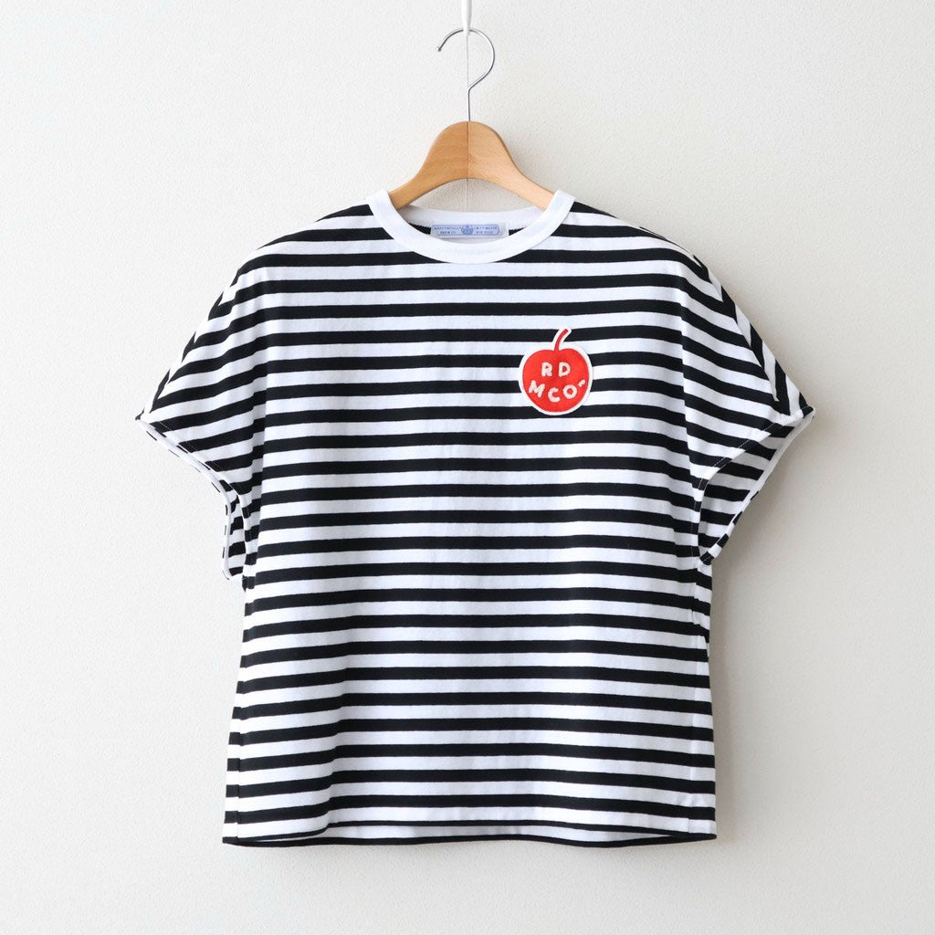 G.B. DROP T SHIRT W/ APPLE PATCH #Black Fat [no.8038]