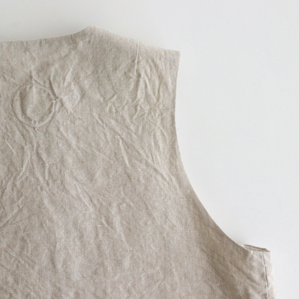 Binet Linen Vest #Oatmeal [A232251TJ728]