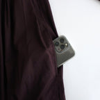 静寂の欠片 Funnel neck shirt dress #burgundy [TLF-125-op001-la]