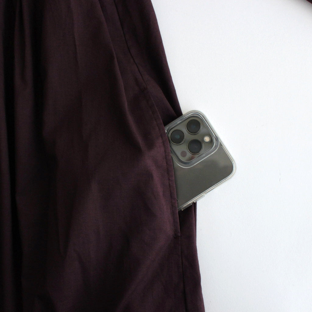 静寂の欠片 Funnel neck shirt dress #burgundy [TLF-125-op001-la]