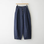 夜の散歩 Wide tapered trousers #Navy [26F-PT062-CSD]