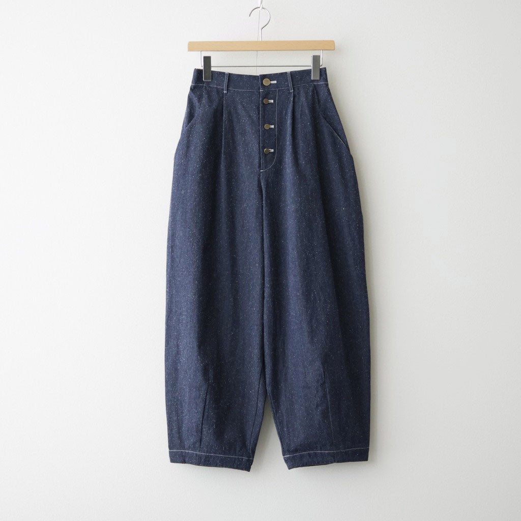 夜の散歩 Wide tapered trousers #Navy [26F-PT062-CSD]